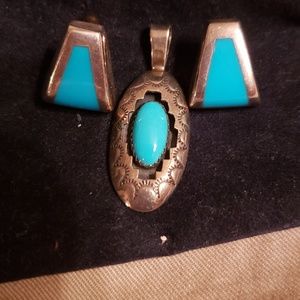 Earrings and pendant